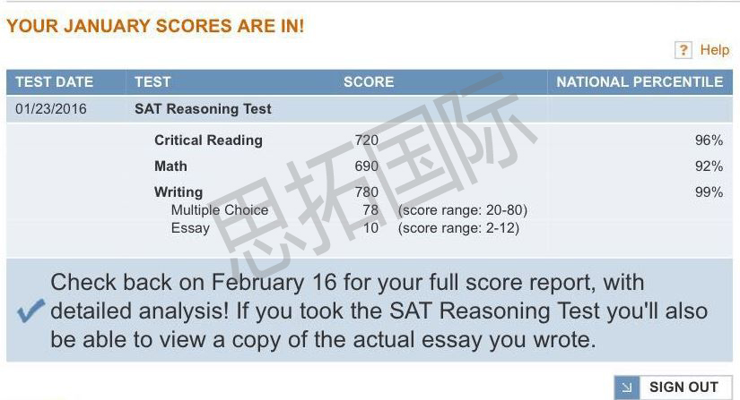 成都SAT培训机构思拓国际学员王Z啸sat成绩