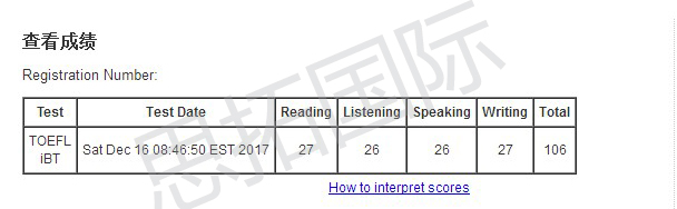 成都托福培训机构思拓教育学员蒋Y洋托福成绩